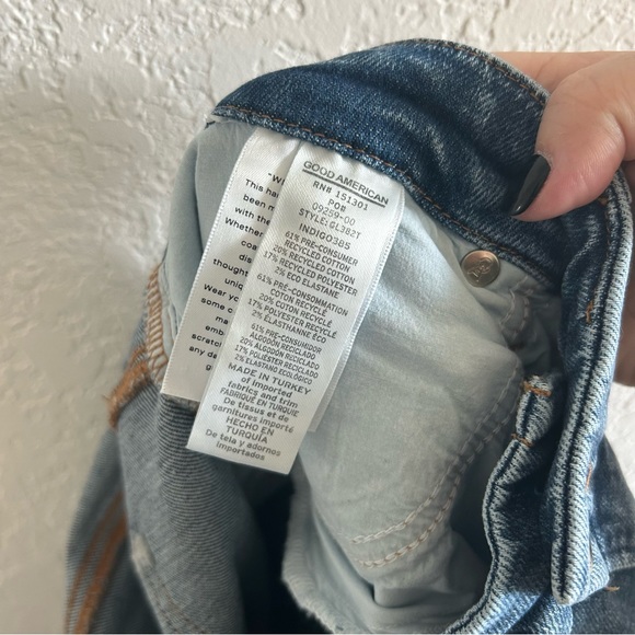 New Good American Good Legs Distressed Skinny Jeans - Picture 5 of 5